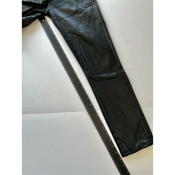 Citizens of Humanity Rocket High Rise Skinny Black Leatherette Jeans Size 31 - Picture 13 of 14